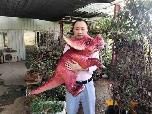 Rote Baby-Anpassung Dino-Handpuppe für Vergnügungspark