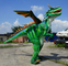 Leichtes Animatronic Dinosaurier-Kostüm-Grün