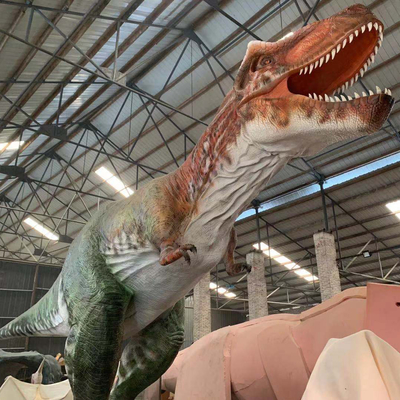 kaufen Große realistische animatronische Dinosaurier-T-Rex-Dinosaurier-Statue und Spielplatz online manufacture
