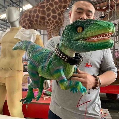 Guter Preis Museum Dino Handpuppe / realistische Baby-Dinosaurierpuppe RoHS-zertifiziert Online