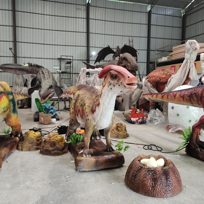 kaufen 220 V 380 V Realistisches animatronisches Dinosaurier-Parasaurolophus-Modell online manufacture