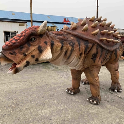 Naturfarbenes, realistisches Dinosaurier-Kostüm, manuelle Steuerung, Ankylosaurus-Kostüm
