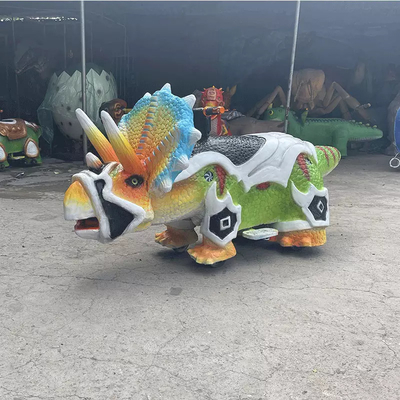 Benutzerdefinierte animatronische Dinosaurierfahrt auf natürlicher Farbe für Freizeitpark
