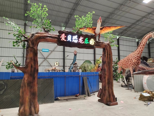 Fertigte den meisten realistischen Dinosaurier für Park-Einstiegstür-Tor besonders an