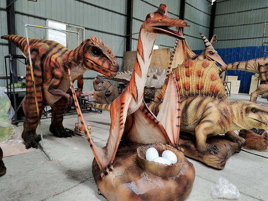 kaufen Selfie-Punkt Quetzalcoatlus realistischer Animatronischer Dinosaurier mit Eiern Infrarot-Sensor Start online manufacture