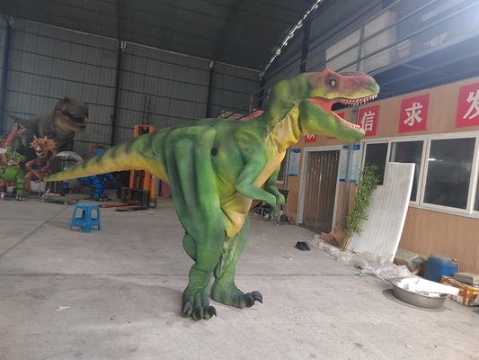 Erwachsener Dinosaurier Kostüm Wanderer Dinosaurier Filmrequisiten zeigt grünen T-Rex