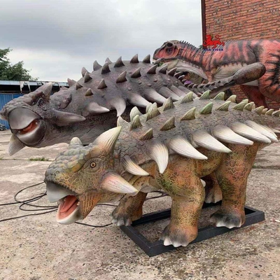 Animierter realistischer animatronischer Dinosaurier lebensgroßer Ankylosaurus-Dinosaurier