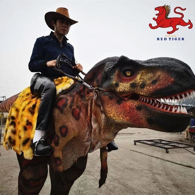 Themenpark Realistische Stiele Dinosaurier Kostüm Reiten Hohe Interaktivität mit Bewegung / Ton