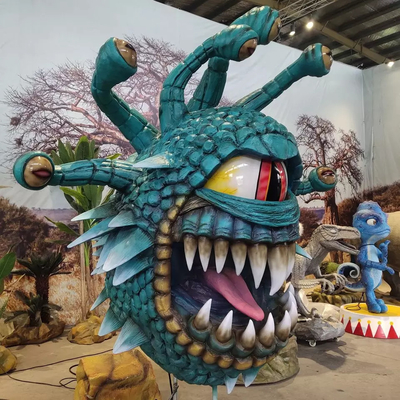 Good price Handgefertigte lebensechte animatronische Drachen-Simulation Betrachter-Skulptur mit Bewegungen Online
