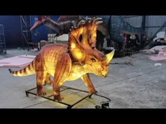 Lebensgröße realistische Animatronische Dinosaurier leuchtende Laterne Dinosaurier Sinoceratops