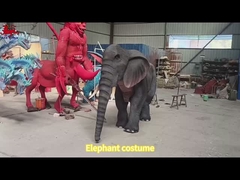 Performance Realistischer Erwachsener Elefant Tier Doppelkostüm
